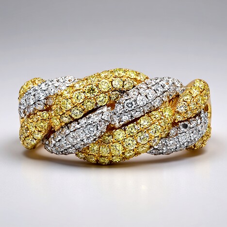 Anello in oro con Diamante Giallo SI2 (CIRARI)