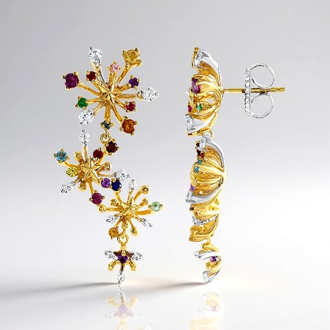 Orecchini in argento con Citrino (Gems en Vogue)