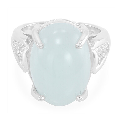 Anillo en plata con Aguamarina