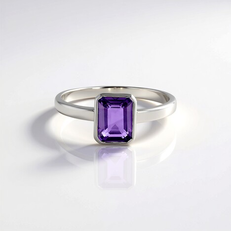 Anello in argento con Ametista Siberiana