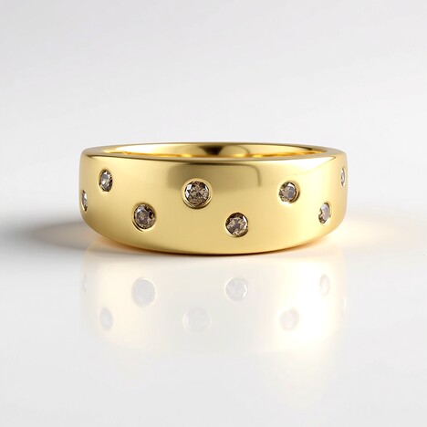 Anello in argento con Diamante Champagne I2 (de Melo Essence)