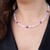 Collar al cuello en acero con Amatista de Zambia (Riya)