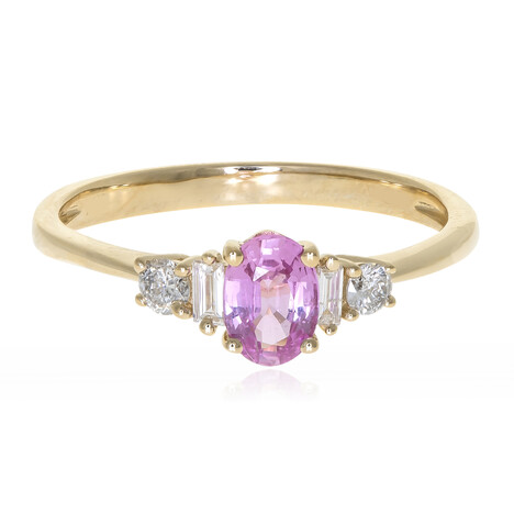 Pinkfarbener Saphir-Goldring (CIRARI)