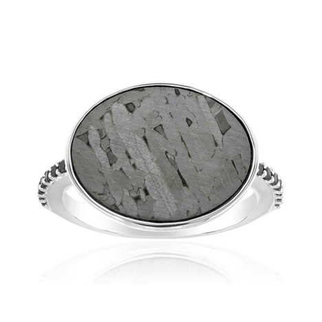 Anillo en plata con Meteorito Aletai