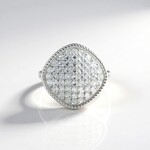 Anello in argento con Topazio Bianco