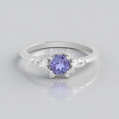 Anello in argento con Tanzanite