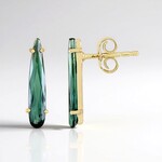 Boucles d'oreilles en or et Tourmaline verte du Brésil (de Melo Gold)