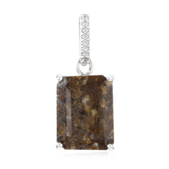 Pendentif en argent et Quartz Dinosaure