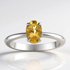 Anello in argento con Berillo Giallo