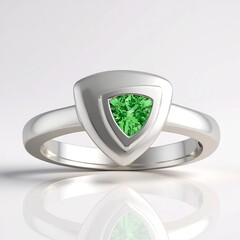 Anello in argento con Tsavorite AAA del Kenia