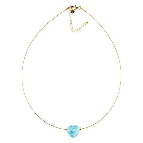 Collana in acciaio inossidabile con Larimar