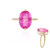 Pink Quartz Silver Ring