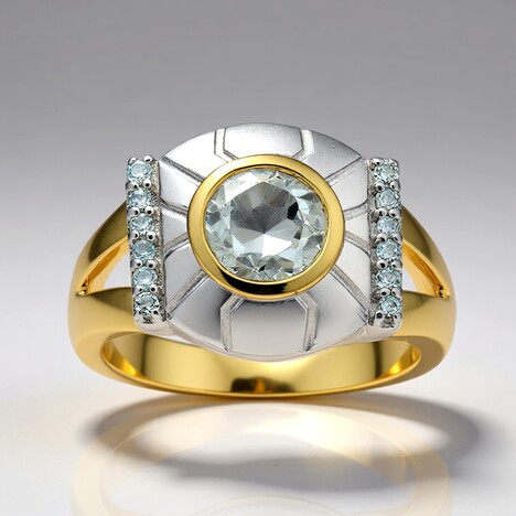 Anello in argento con Topazio Blu Cielo (Remy Rotenier)
