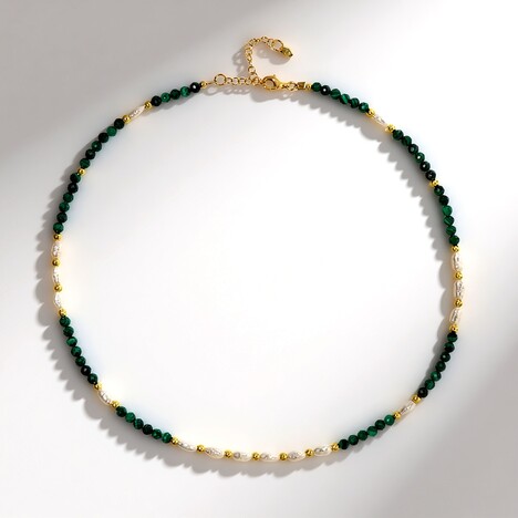 Collana in argento con Malachite