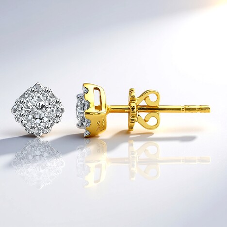 Orecchini in oro con Diamante VVS1 (G) (Annette)