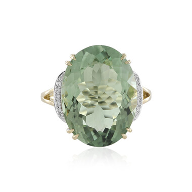 Anello in oro con Ametista Verde Rio Grande