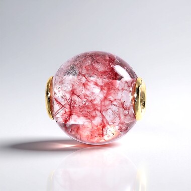Ciondolo in argento con Quarzo Rosso (MONOSONO COLLECTION)