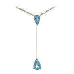 Collana in oro con Apatite Blu (CIRARI)