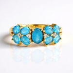 Anello in argento con Apatite Blu Neon