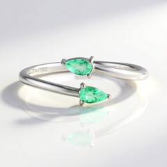 Anello in argento con Smeraldo Colombiano