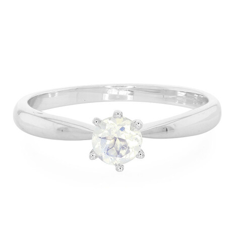 Zilveren ring met een regenboog maansteen