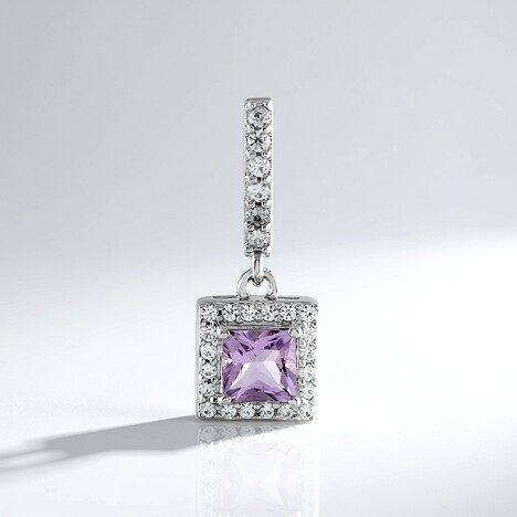 Ciondolo in argento con Ametista Rose de France