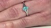 Anillo en plata con Apatita azul