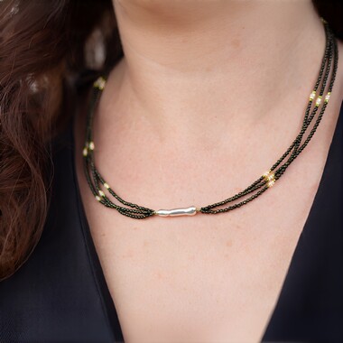 Collar en plata con Pirita (Riya)