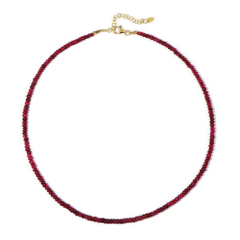 Madagaskar-Rubin-Silberhalskette