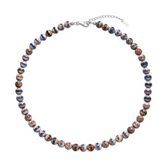 Mongolischer Achat-Silberhalskette