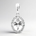Ciondolo in argento con Danburite