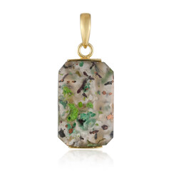 Zilveren hanger met een Venus chalcedoon