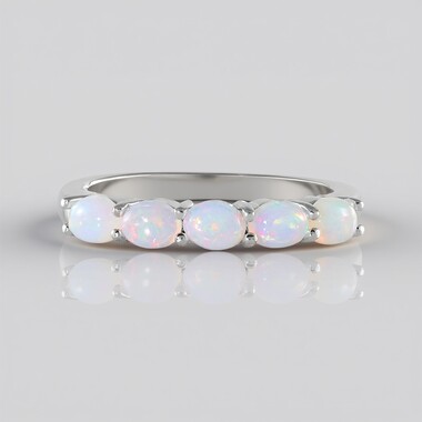 Welo Opal Silver Ring