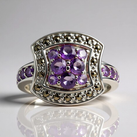Anello in argento con Ametista (Annette classic)