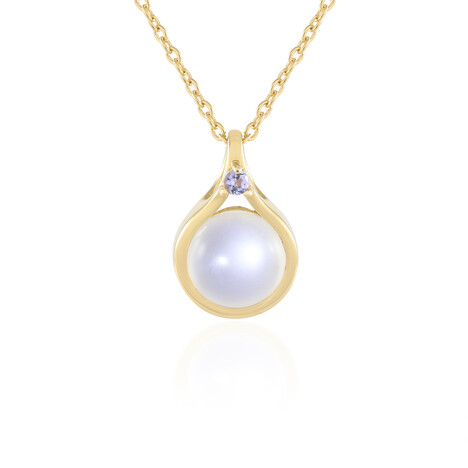 Collana in argento con Pietra di Luna Bianca (KM by Juwelo)