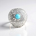 Anello in argento con Turchese Sleeping Beauty (MONOSONO COLLECTION)