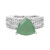 Green Chalcedony Silver Ring