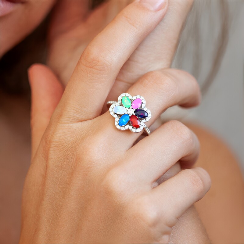 Zilveren ring met een Groene Ethiopische Opaal