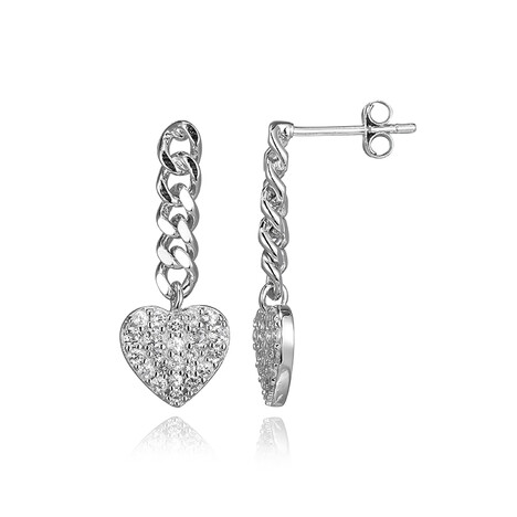 Weißer Topas-Silberohrringe