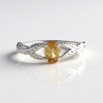 Anello in argento con Zircone Mandarino