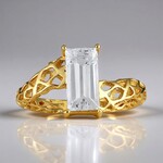 Anello in oro con Zircone (Ornaments by de Melo)