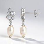 Orecchini in argento con Perla d'Acqua Dolce Bianca