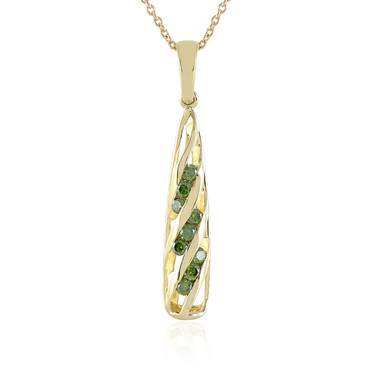 Grüner I2 Brillant-Goldhalskette (Ornaments by de Melo)