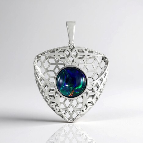 Ciondolo in argento con Opale Mezezo (Ornaments by de Melo)