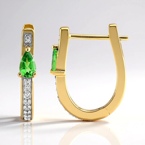Orecchini in oro con Tsavorite AAA del Kenia
