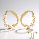Orecchini in argento con Perla d'Acqua Dolce Pesca (TPC)