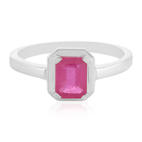 Pinkfarbener Madagaskar-Saphir-Silberring