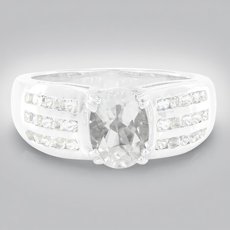 Anello in argento con Petalite