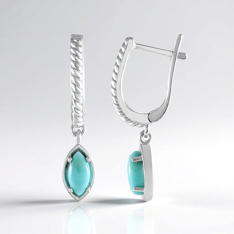 Orecchini in argento con Turchese