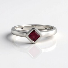 Anello in argento con Rodolite